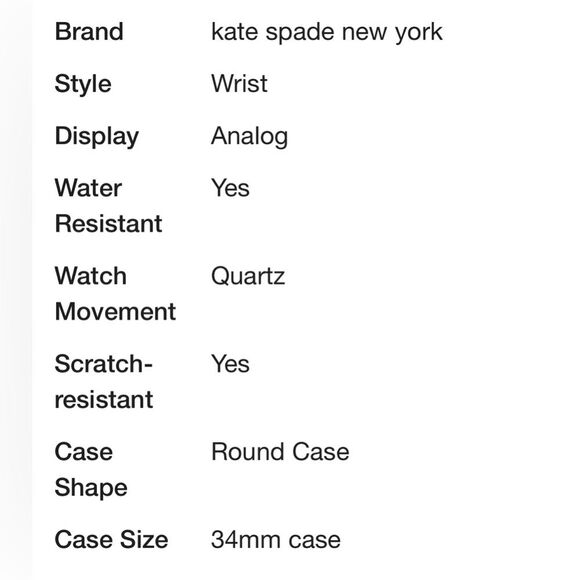 Kate Spade New York Park Row Silver Mother of Pearl Watch